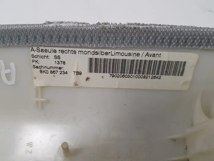 Audi A4 S4 B8 8K (2011 - 2015) 8K0867234 Обшивка стойки A — фото 3