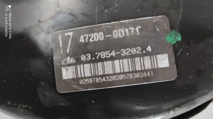 Toyota Yaris (2005 - 2009) 472000D171 Вакуумный усилитель тормозов — фото 4