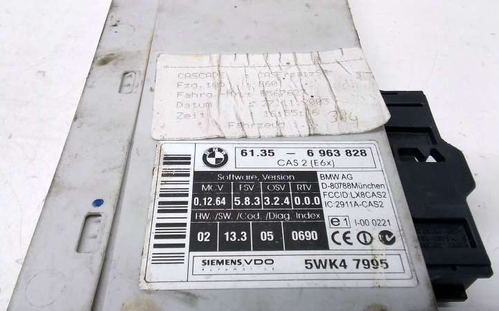 BMW 5 E60 E61 (2004 - 2010)  6963828 Модуль блока управления CAS