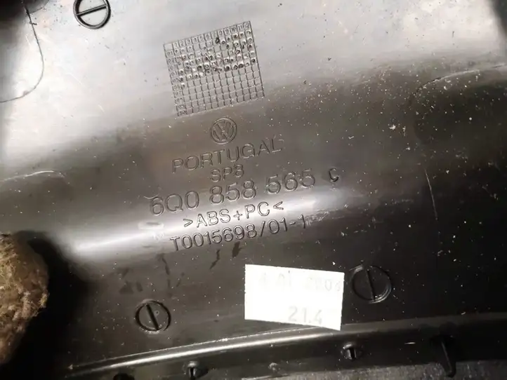 Volkswagen Polo (2005 - 2009) 6q0858565 Обшивка рулевой колонки — фото 3