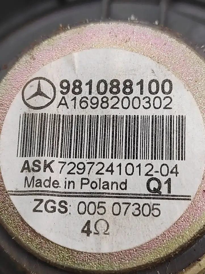 Mercedes-Benz A W169 (2004 - 2012) A1698200302 Динамики задних дверей — фото 2