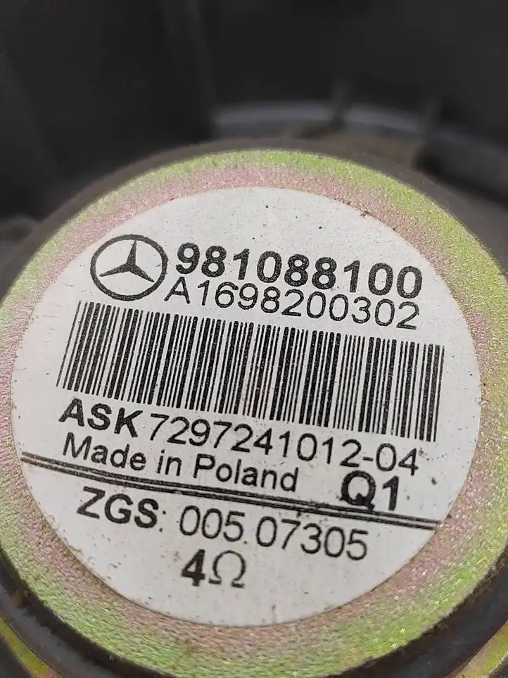 Mercedes-Benz A W169 (2004 - 2012) A1698200302 Динамики задних дверей — фото 2