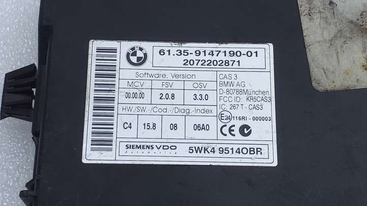 BMW X5 E70 (2006 - 2013)  9147190 Модуль блока управления CAS