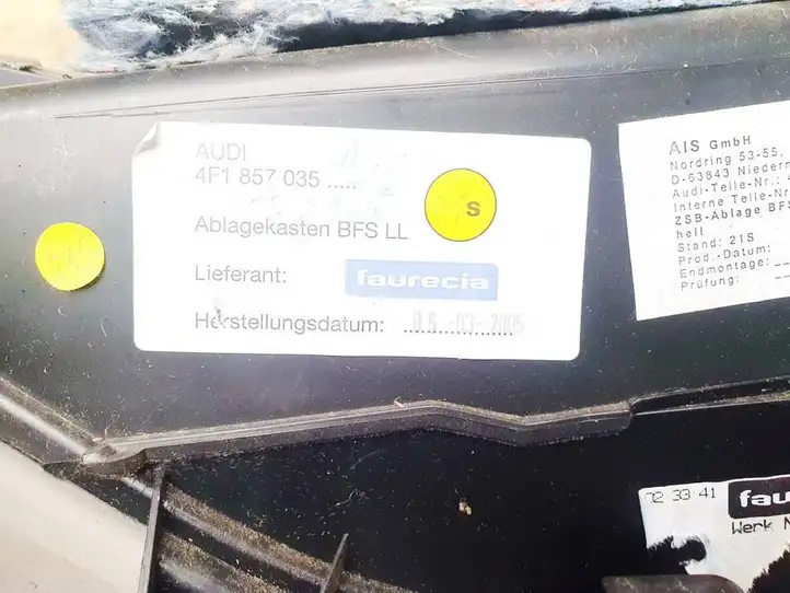 Audi A6 S6 C6 4F (2004 - 2008) 4f1857035 Вещевой ящик — фото 3