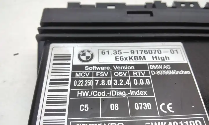 BMW 5 E60 E61 (2004 - 2010) 9176070 Модуль комфорта — фото 3