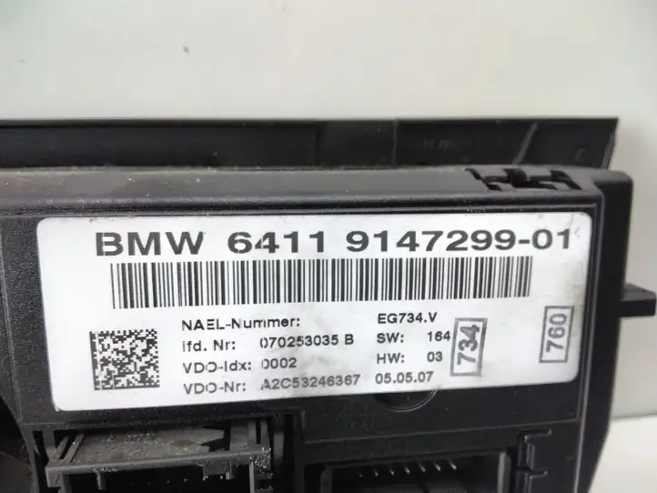 BMW 3 E90 E91 (2005 - 2012) 9147299 Блок управления климат-контролем — фото 3