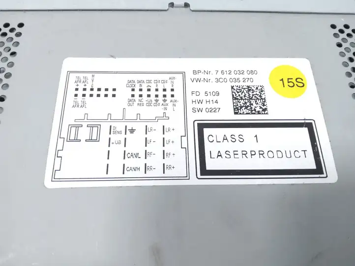 Volkswagen Golf VI (2009 - 2013)  7612032080 Считывающее устройство CD/DVD навигации (GPS)