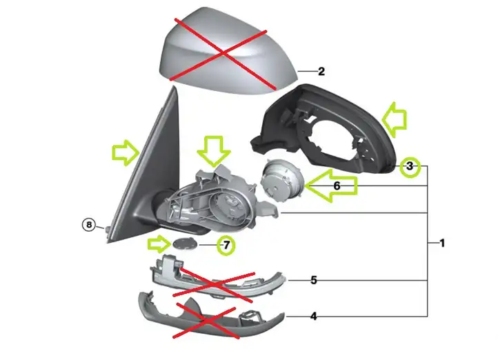 BMW X3 F25 (2010 - 2017) 7395682 Боковое зеркало с электроприводом — фото 6