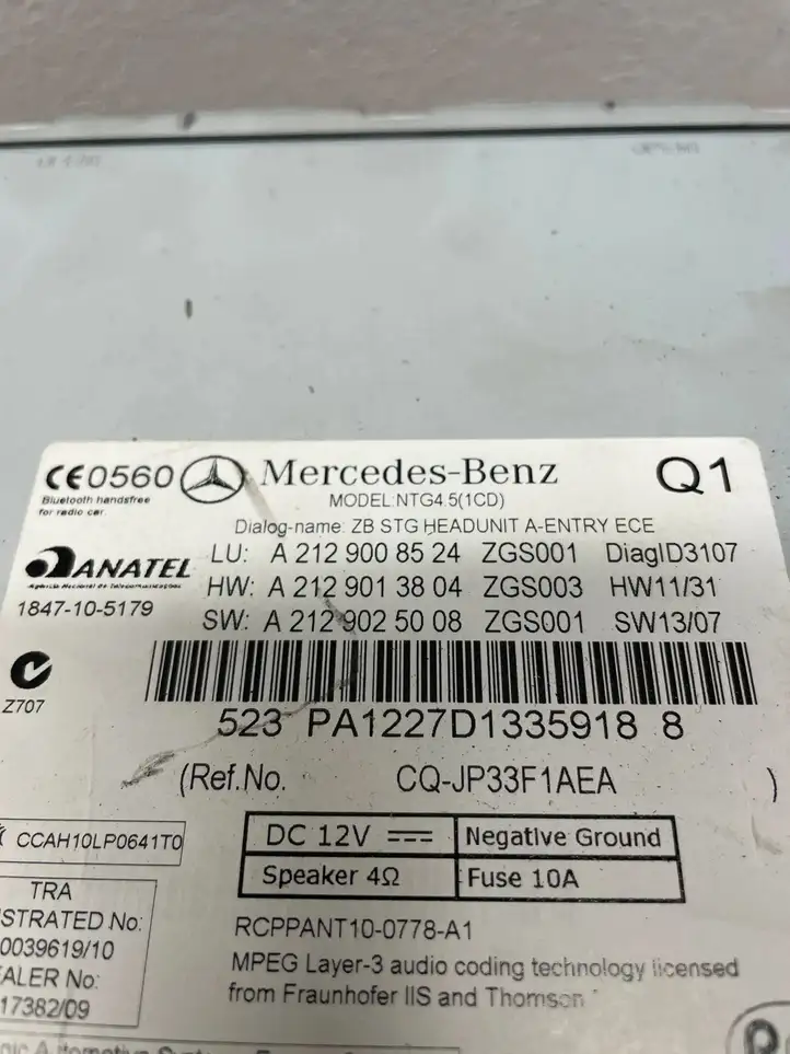 Mercedes-Benz E W212 (2009 - 2016) A2129008524 Магнитола / мультимедийная система — фото 3