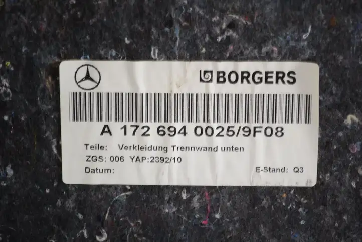 Mercedes-Benz SLK R172 (2011 - 2017) A1726940025 Пол багажника — фото 5