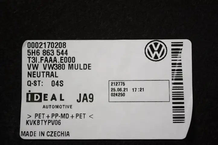Volkswagen Golf VIII (2019 - ) 5H6863544 Обшивка ниши запасного колеса — фото 5