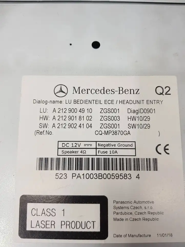Mercedes-Benz E W212 (2009 - 2016) A2129004910 Магнитола / мультимедийная система — фото 3