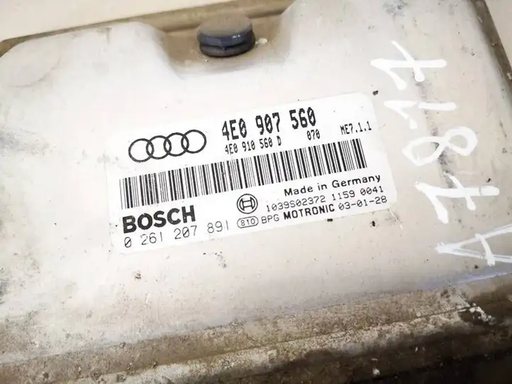 Audi A8 S8 D3 4E (2002 - 2005) 4e0907560 Блок управления двигателем (ЭБУ) — фото 2