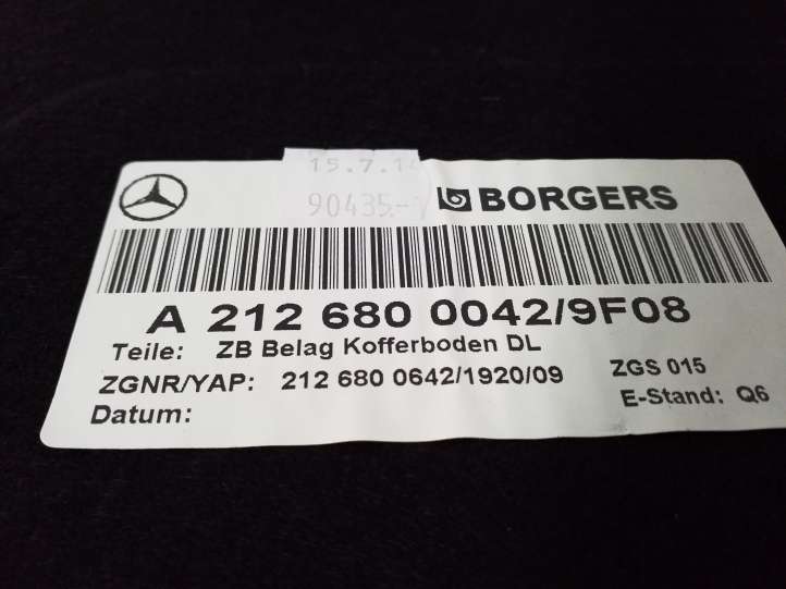 Mercedes-Benz E W212 (2009 - 2016)  A2126800042 Пол багажника