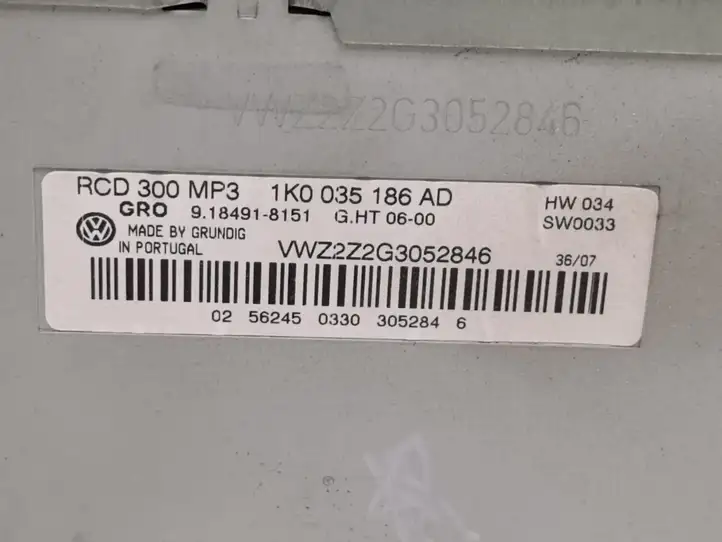 Volkswagen PASSAT B6 (2005 - 2010) 1K0035186AD Магнитола / мультимедийная система — фото 4
