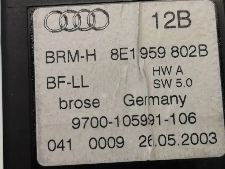 Audi A4 S4 B6 8E 8H (2000 - 2006) 8E1959802B Мотор стеклоподъемника передний — фото 6