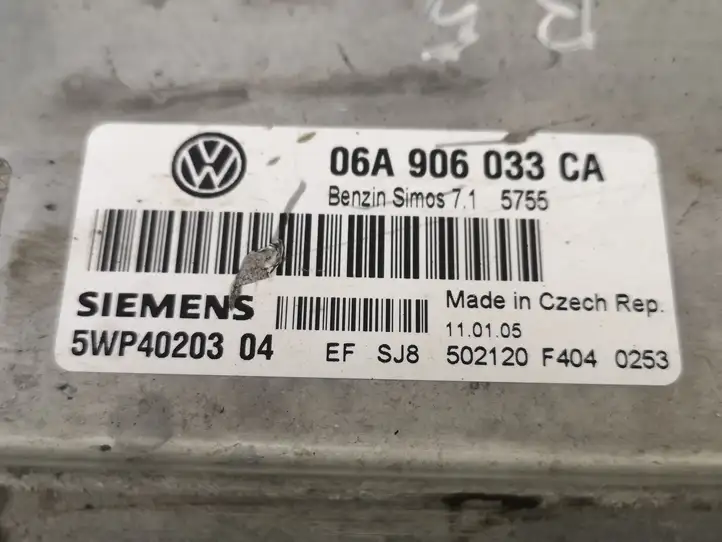 Volkswagen Golf V (2003 - 2009) 06A906033CA Блок управления двигателем (ЭБУ) — фото 2