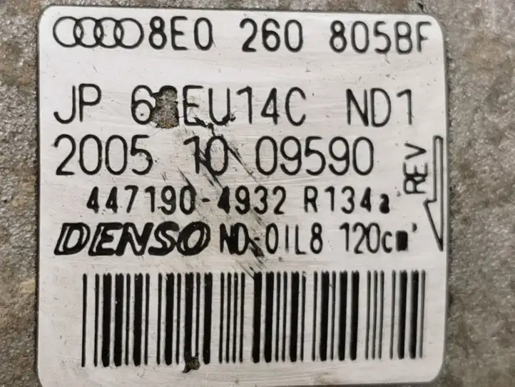 Audi A4 S4 B7 8E 8H (2004 - 2009) 8E0260805BF Компрессор (насос) кондиционера воздуха — фото 4