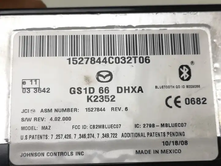 Mazda 6 (2009 - 2012) GS1D66DHXA Bluetooth модуль — фото 2