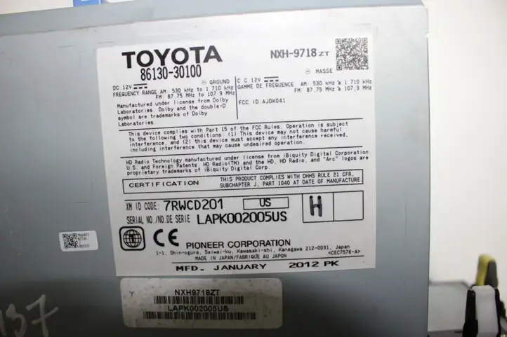 Lexus GS250 300 350 300h 450h (2011 - 2015) 86130-30100 Магнитола / мультимедийная система — фото 3