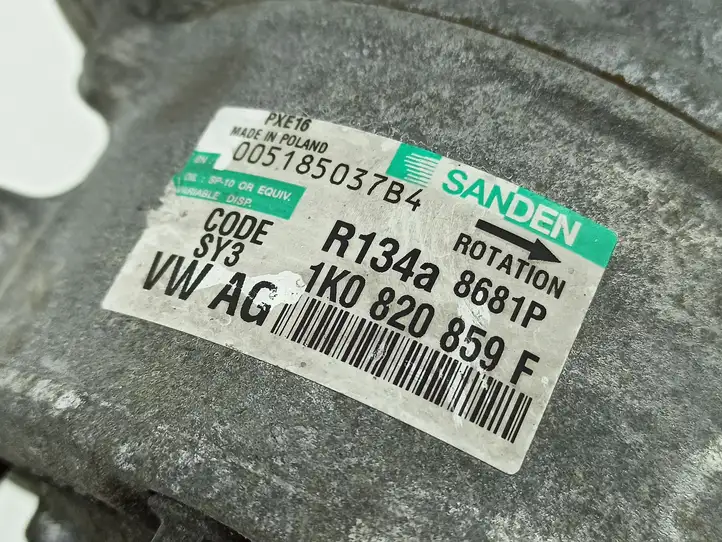 Volkswagen PASSAT B6 (2005 - 2010) 1K0820859F Компрессор (насос) кондиционера воздуха — фото 2