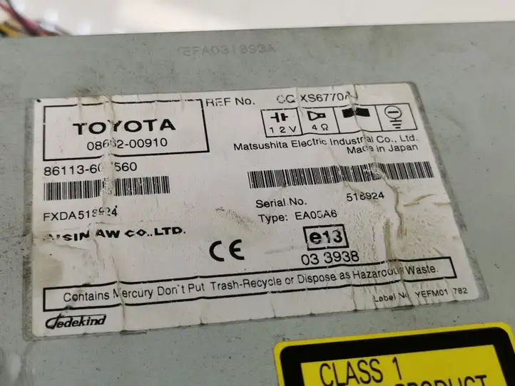Toyota Avensis T250 (2006 - 2009) 0866200910 Магнитола / мультимедийная система — фото 9