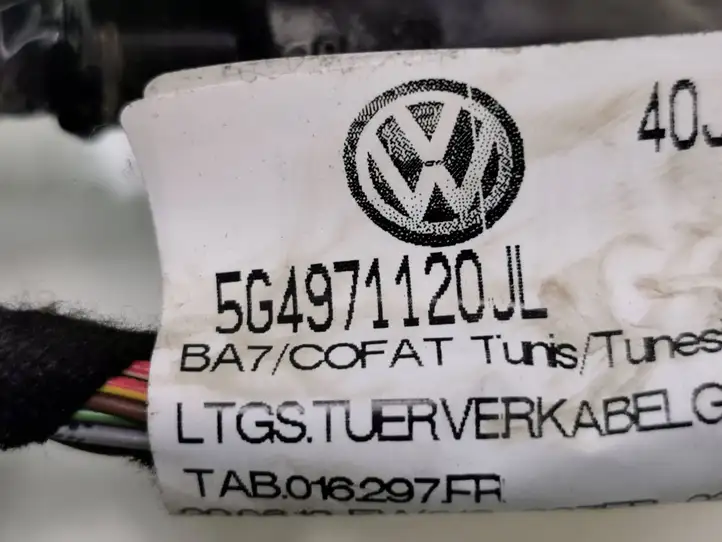 Volkswagen Golf VII (2013 - 2019) 5G4971120JL Проводка передней двери — фото 2