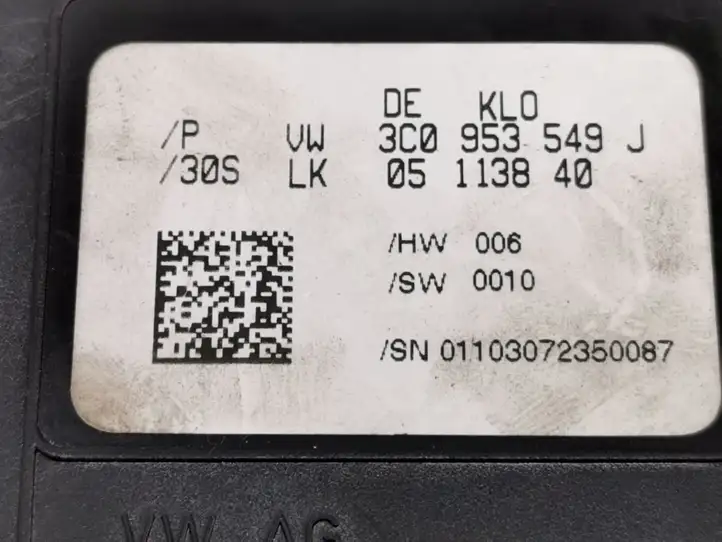 Volkswagen PASSAT B6 (2005 - 2010) 3C0953549J Датчик угла поворота руля — фото 9