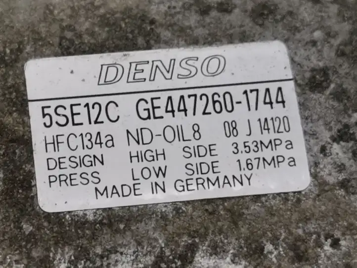 Toyota Avensis T250 (2006 - 2009) GE4472601744 Компрессор (насос) кондиционера воздуха — фото 7
