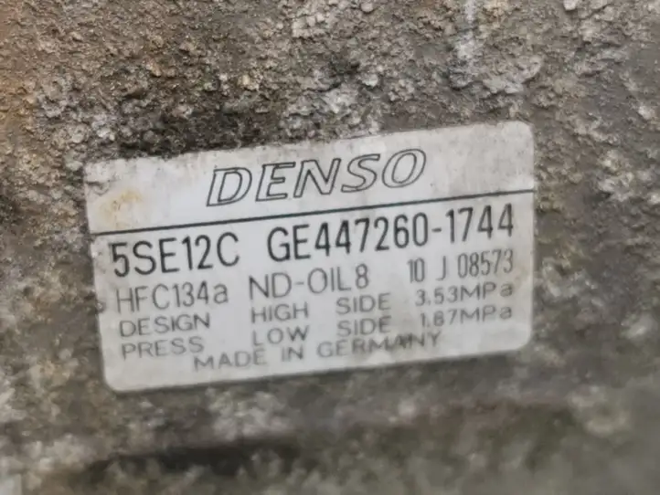 Toyota Avensis T250 (2006 - 2009) GE4472601744 Компрессор (насос) кондиционера воздуха — фото 6