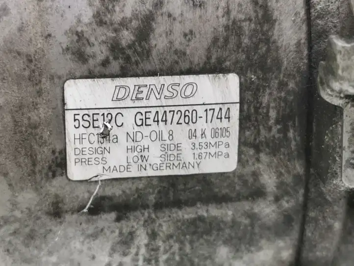 Toyota Avensis T250 (2006 - 2009) GE4472601744 Компрессор (насос) кондиционера воздуха — фото 3