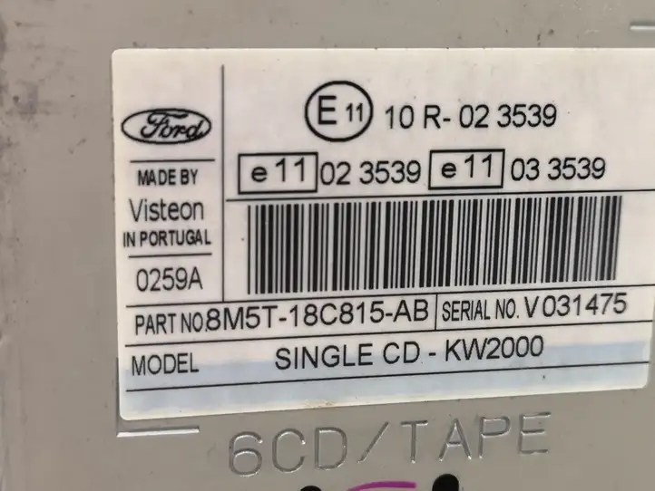 Ford Focus (2005 - 2008) 8M5T18C815AB Магнитола / мультимедийная система — фото 8