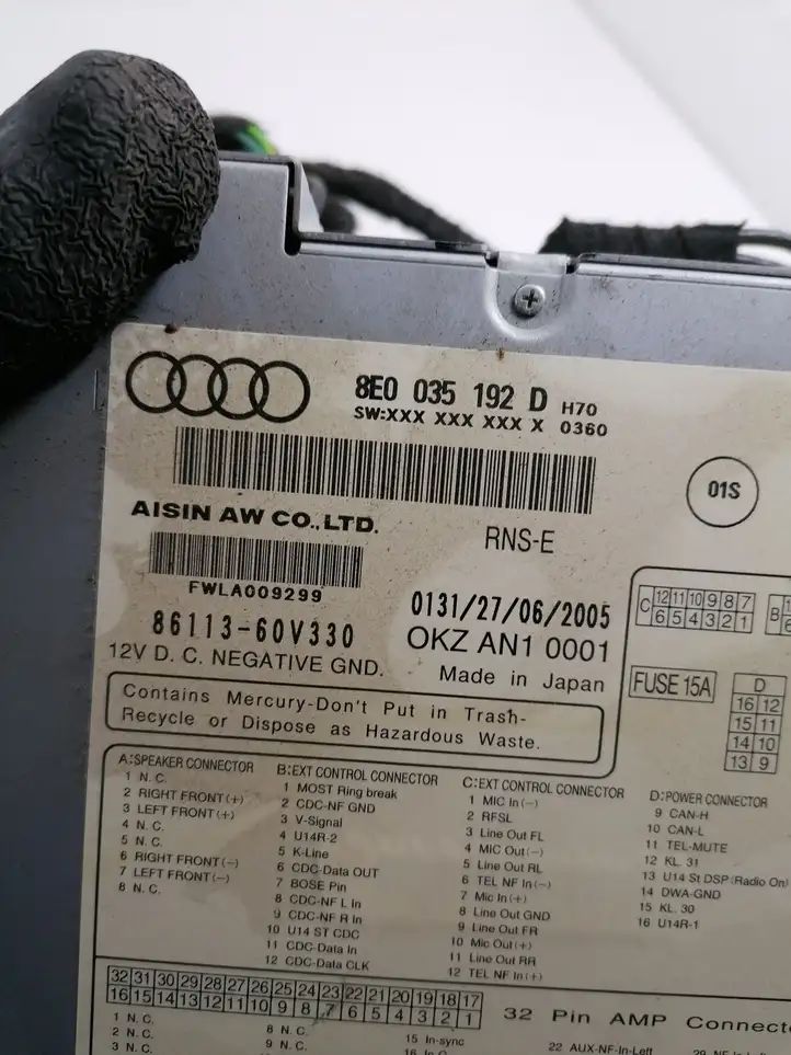 Audi A4 S4 B7 8E 8H (2004 - 2009) 8E0035192D Магнитола / мультимедийная система — фото 4