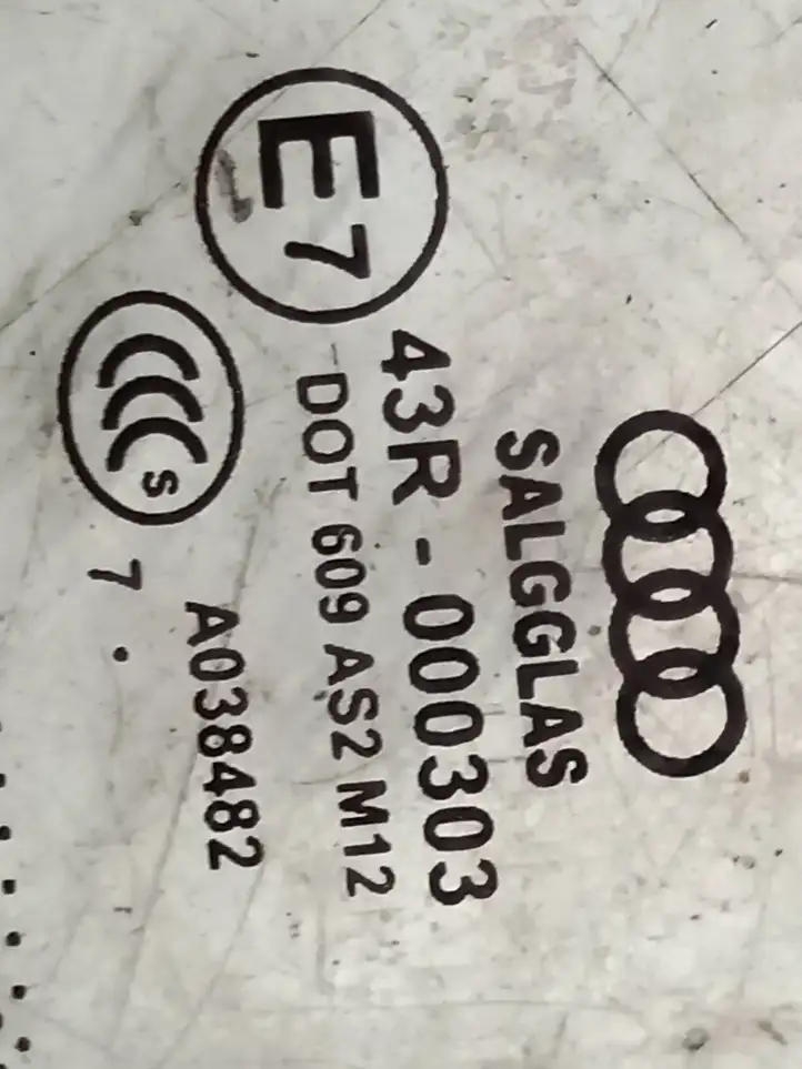 Audi A5 8T 8F (2007 - 2011) 43R000303 Заднее боковое стекло — фото 2