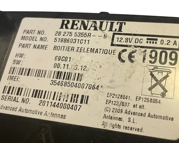 Renault Kangoo II (2008 - 2014) 282755355R Модуль комфорта — фото 6