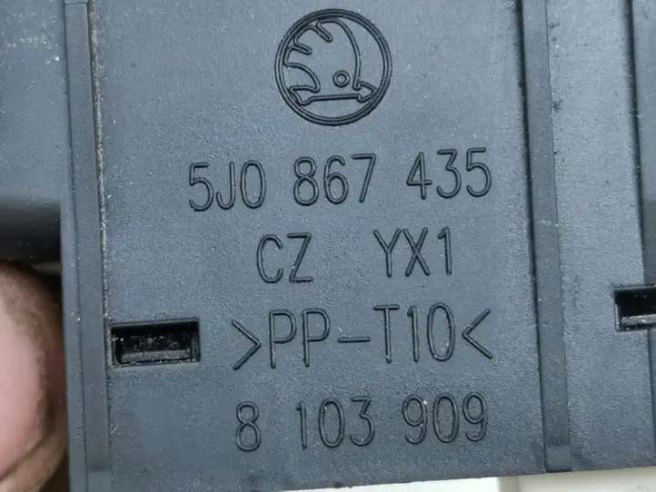Skoda Roomster (5J) (2010 - 2015) 5J0867435 Блок кнопок стеклоподъемников — фото 5