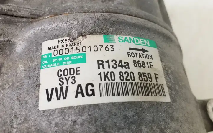 Audi A3/S3 8P (2004 - 2008) 1K0820859F Компрессор (насос) кондиционера воздуха — фото 6