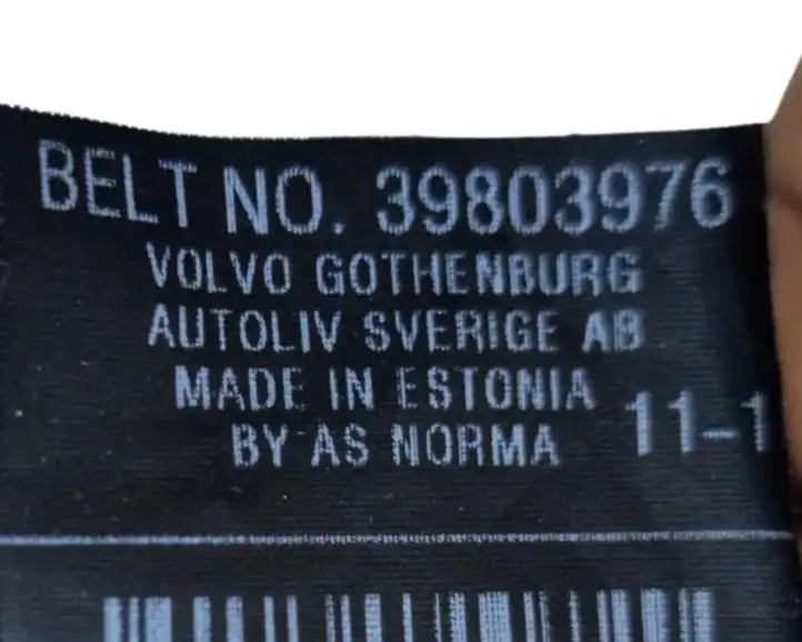 Volvo XC60 (2008 - 2013) 6152754R0B Передний ремень безопасности — фото 7