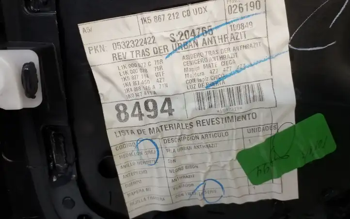 Volkswagen Jetta V (2005 - 2010) 1K4868116 Обшивка задней двери — фото 4