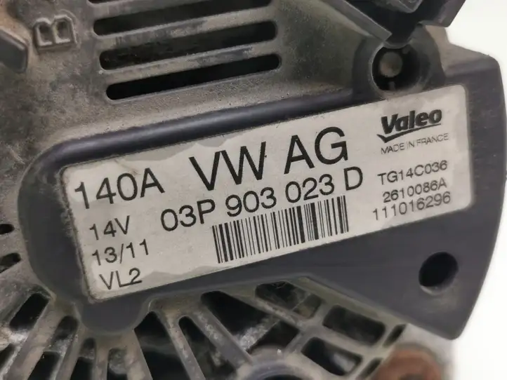 Volkswagen Polo V 6R (2009 - 2015) 03P903023D Генератор — фото 5
