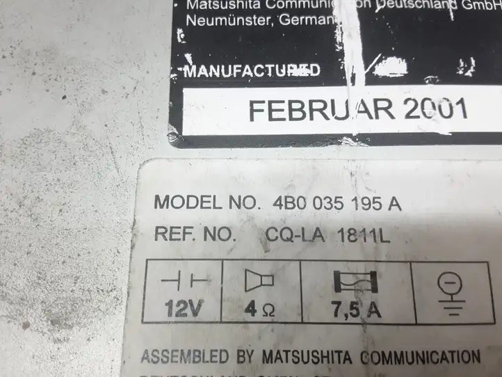 Audi A6 S6 C5 4B (1997 - 2001) 4B0035195A Магнитола / мультимедийная система — фото 4