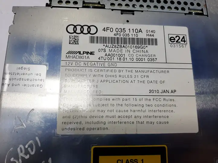 Audi A6 S6 C6 4F (2008 - 2011) 4F0035110A CD/DVD чейнджер — фото 4