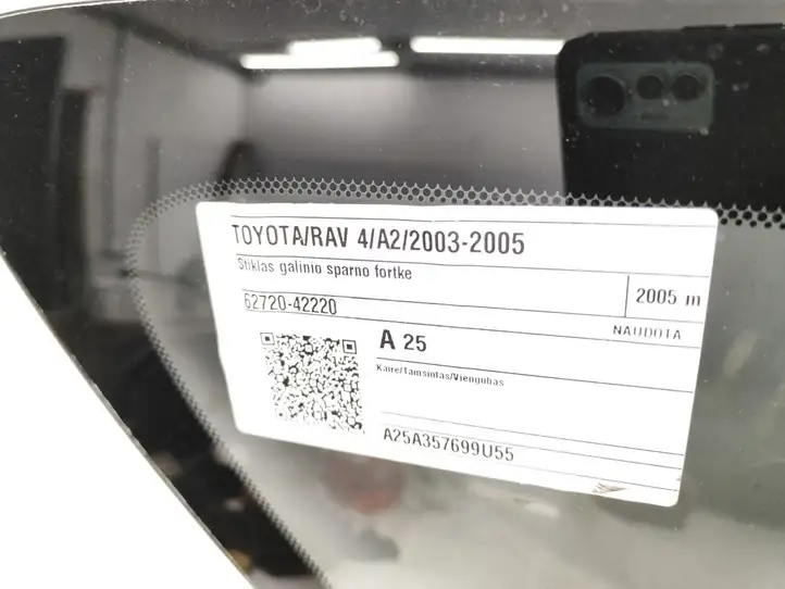 Toyota RAV 4 (XA20) (2000 - 2005) 43R00011 Заднее боковое стекло — фото 2