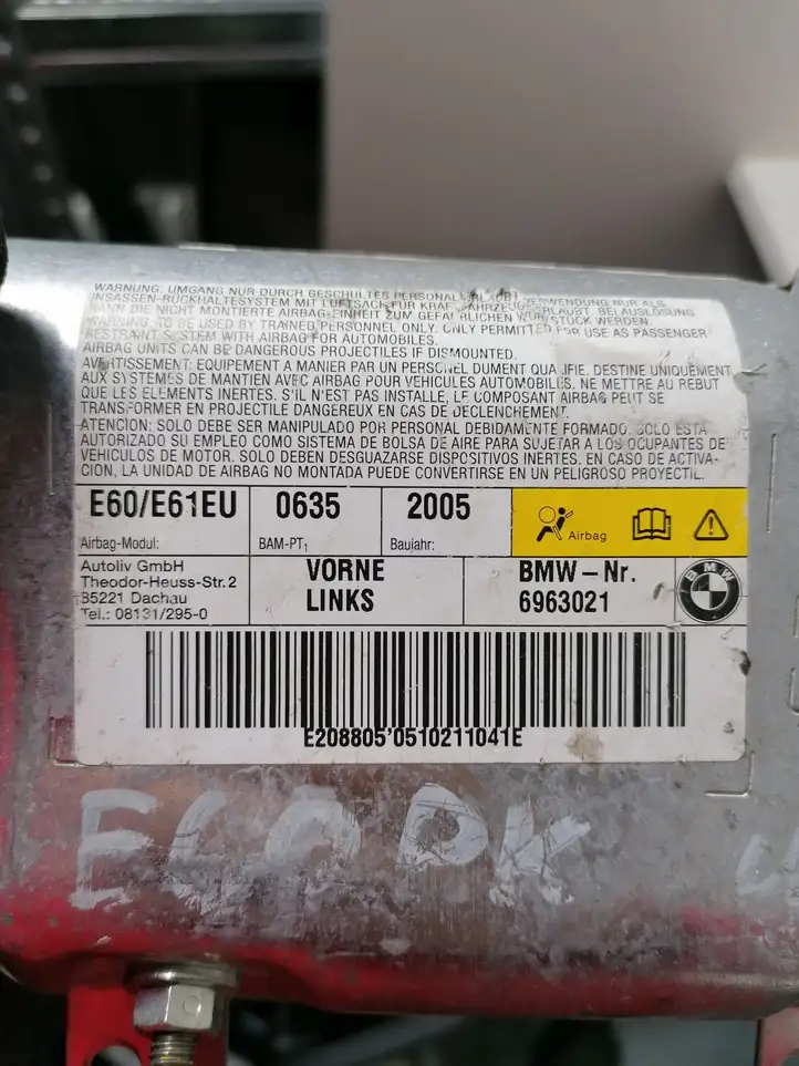 BMW 5 E60 E61 (2004 - 2010) 6963021 Подушка безопасности двери — фото 2