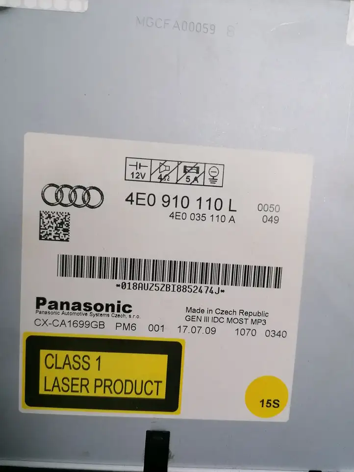 Audi A6 S6 C6 4F (2008 - 2011) 4E0910110L CD/DVD чейнджер — фото 3