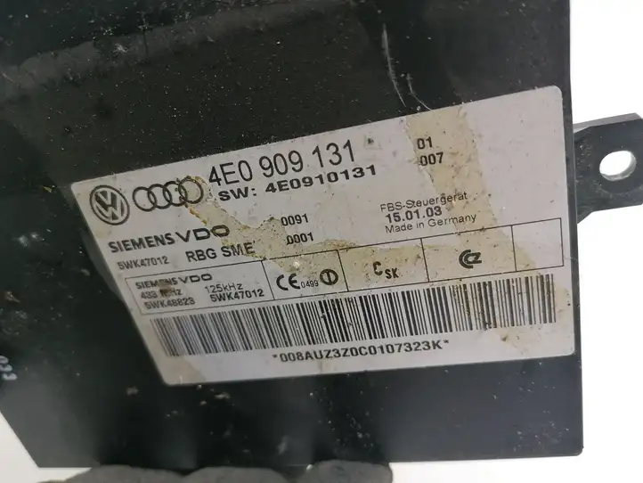 Audi A8 S8 D3 4E (2002 - 2005) 4E0909131 Модуль комфорта — фото 2