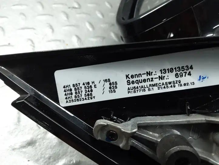 Audi A8 S8 D4 4H (2010 - 2014) 4H1857410H Боковое зеркало с электроприводом — фото 7