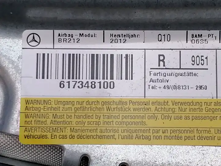 Mercedes-Benz E W212 (2009 - 2016) 605011000 Подушка безопасности сиденья — фото 2