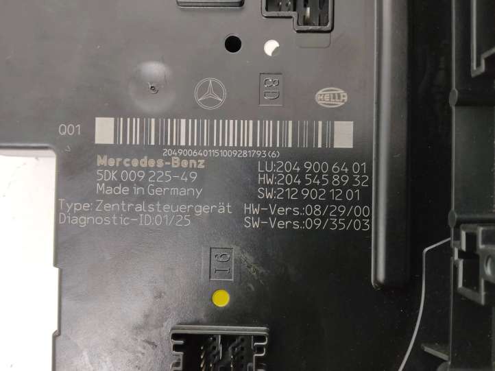 Mercedes-Benz C W204 (2007 - 2014)  2049006401 Блок управления SAM