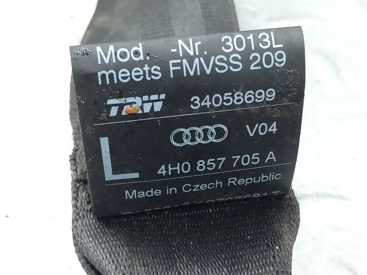 Audi A8 S8 D4 4H (2010 - 2014) 4H0857705A Передний ремень безопасности — фото 7